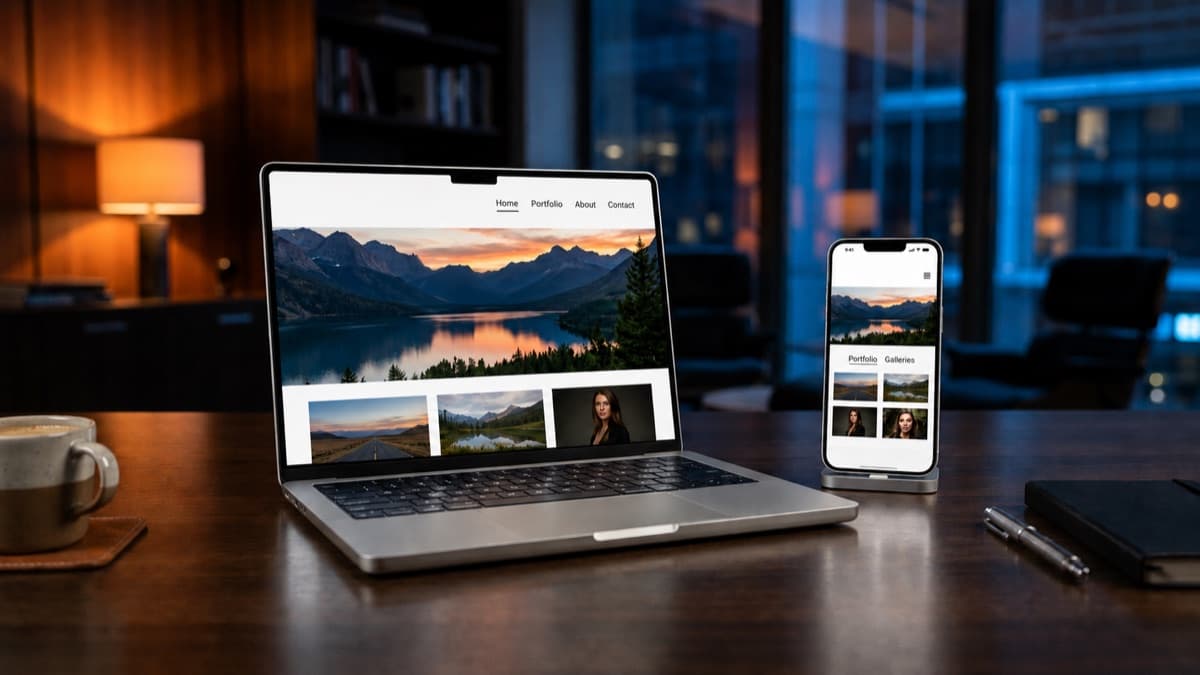 High-end website and portfolio mockup